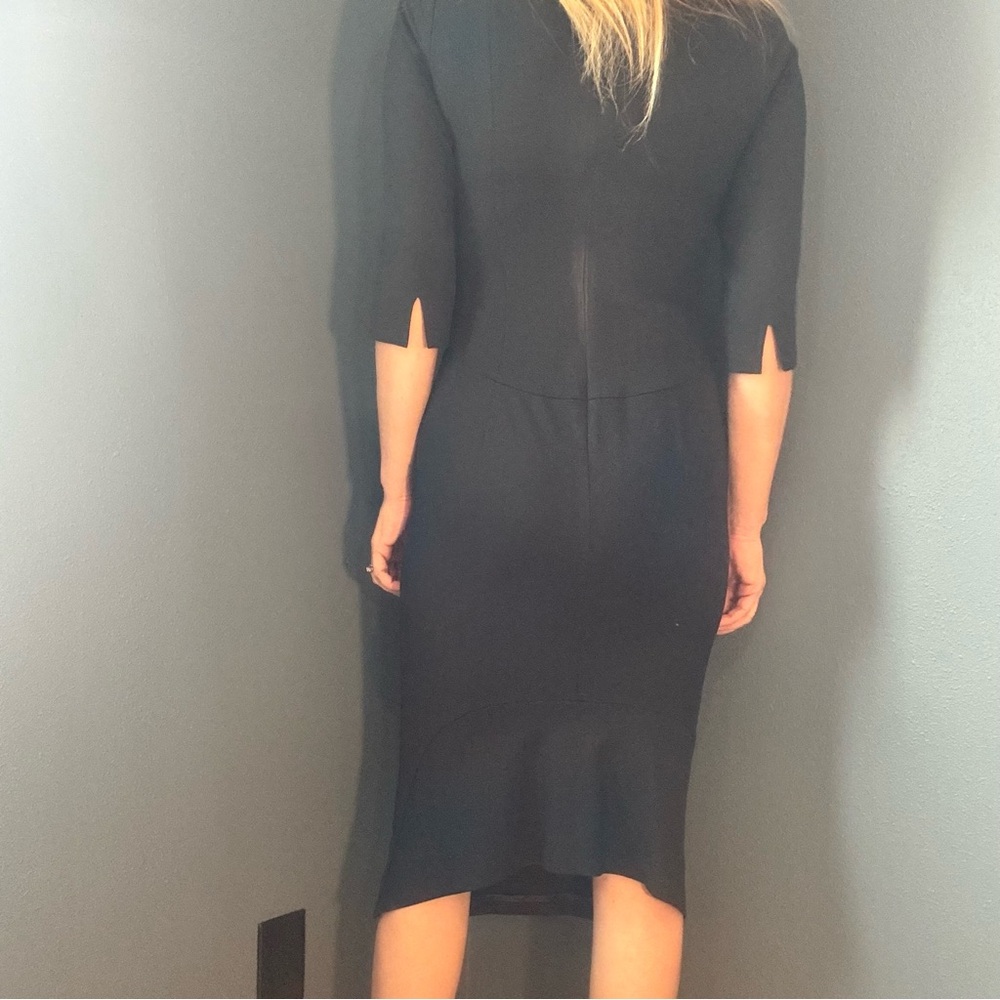 Luca Venturini Made in Italy Elegant Timeless Black Dress size US8/Eur44 - Picture 5 of 17